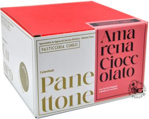 Pasticceria Cuneo Panettone con Farine Integrali, Amarene e Cioccolato 500 g.