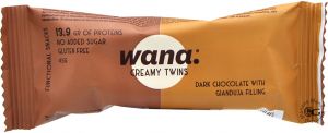 Wana Creamy Twins Barretta Proteica Cioccolato Fondente Gianduia 43 g.