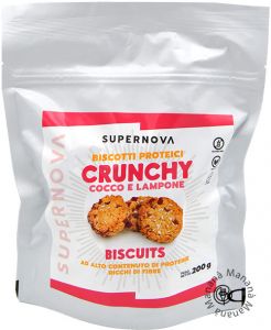 Supernova Biscotti Proteici Crunchy con Cocco e Lampone